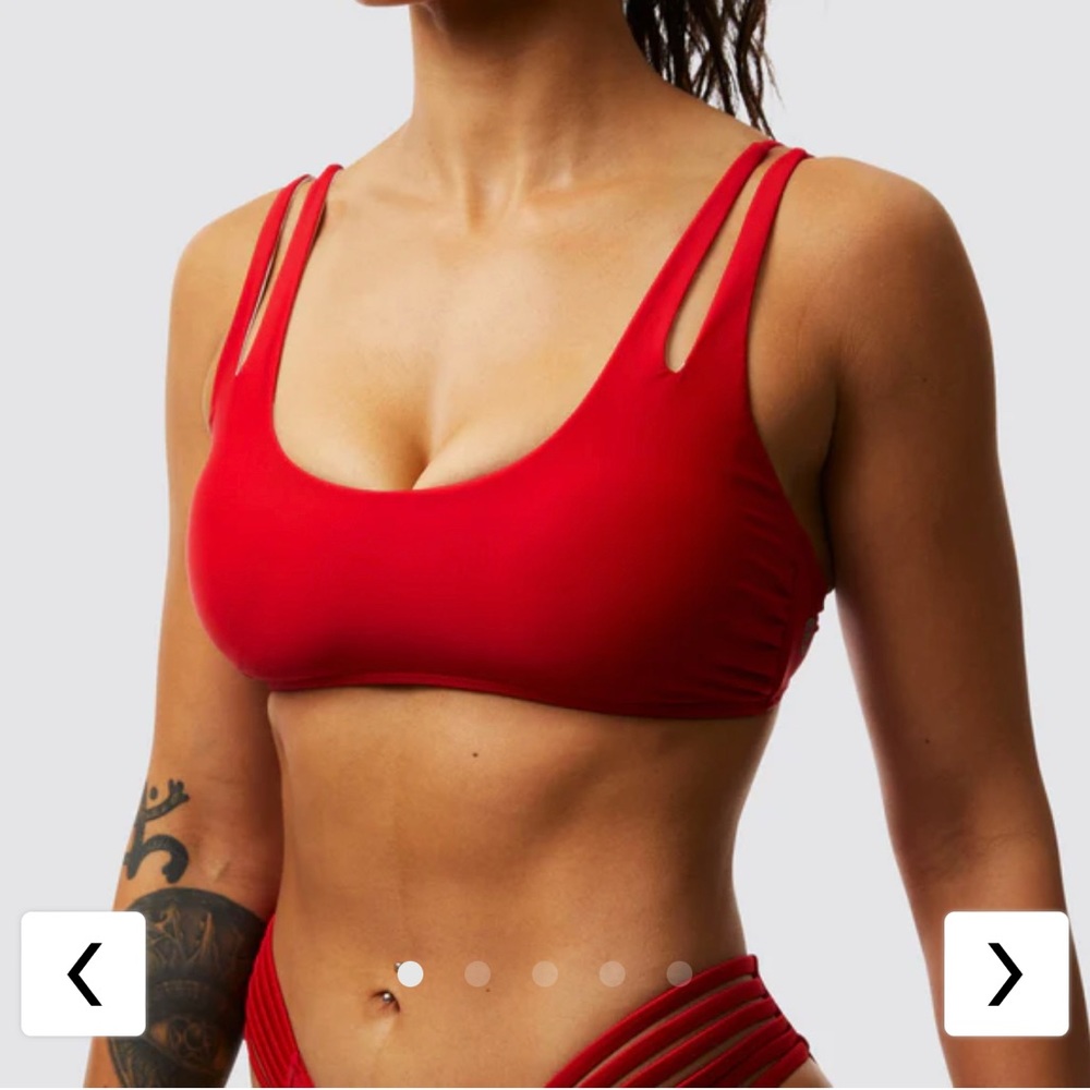 Born Primitive Coastal Bikini Top (Bright Red) size XL